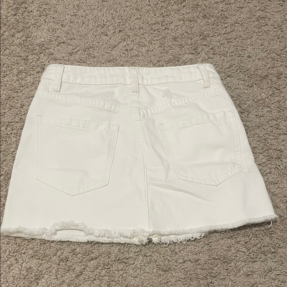 We The Free White Mini Skirt with Zipper - Picture 3 of 4
